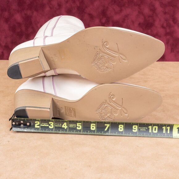 Free People Women Borderline Cream Leather Western Cowboy Boots 8US EUR 38.5 - Picture 5 of 9